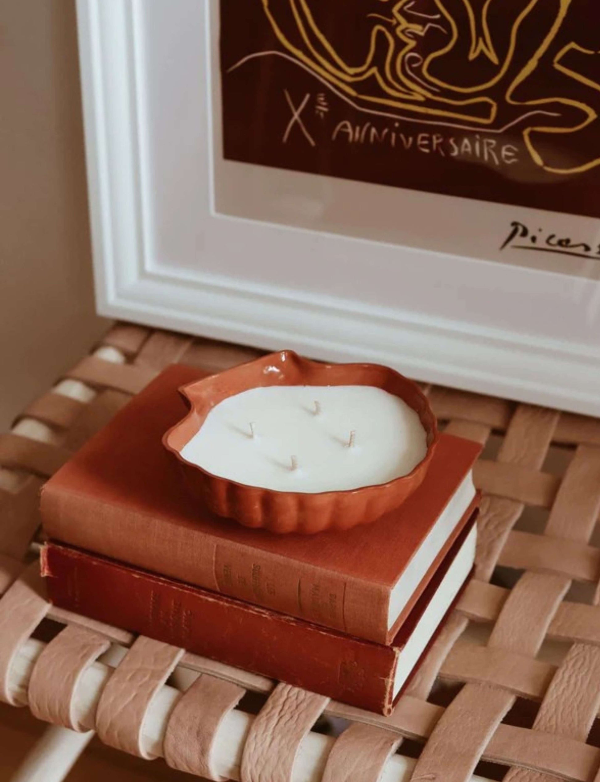 bougie beata coquillage couleur terre cuite BEATA fabrication marseille