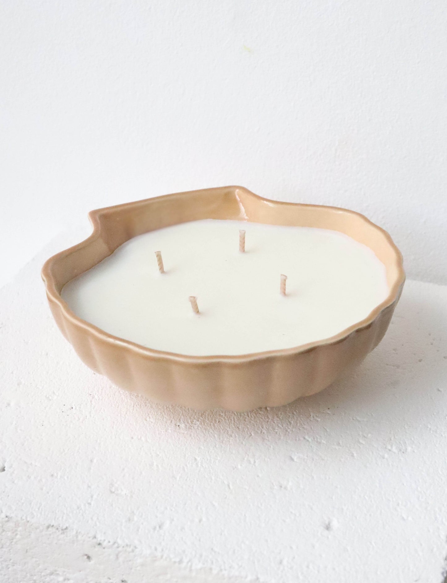 bougie coquillage beige creme beata