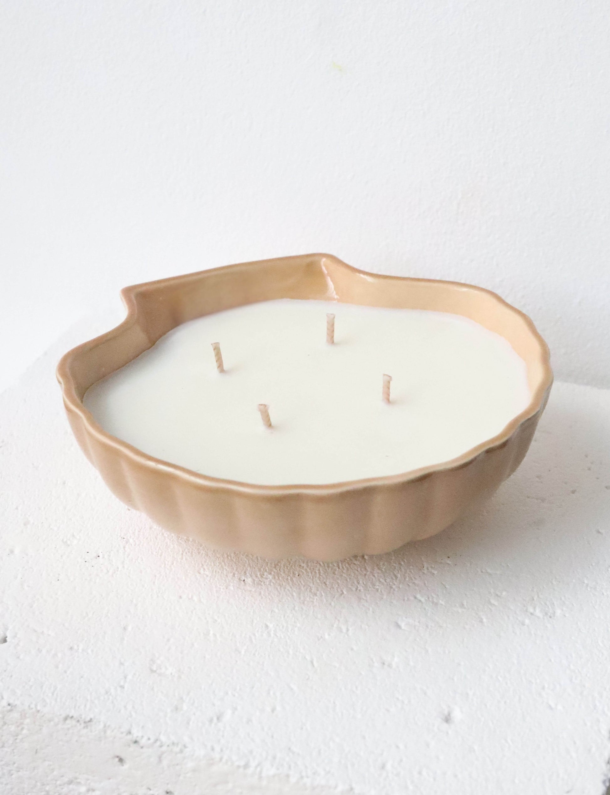 bougie coquillage beige creme beata