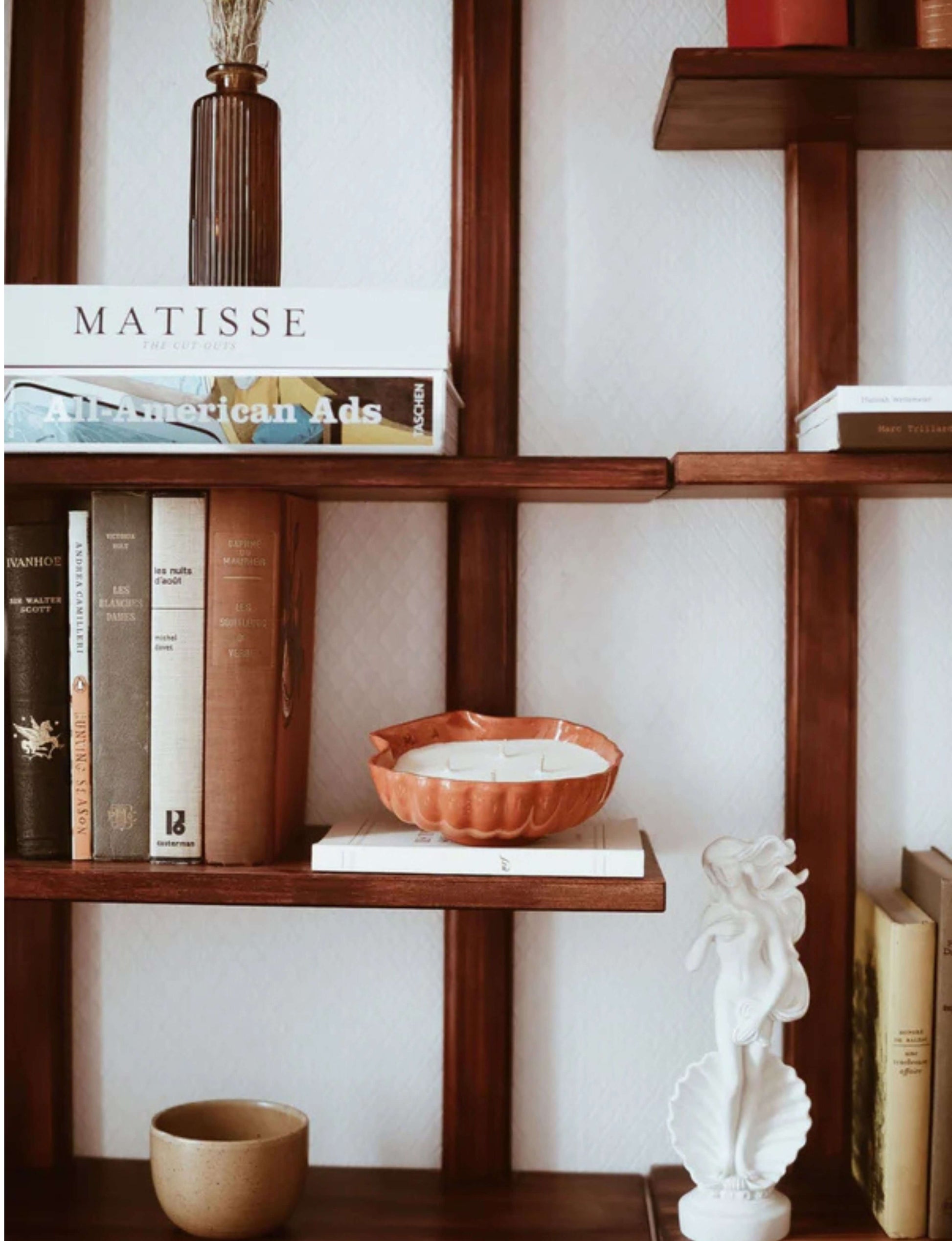 Bougie déco coquillage