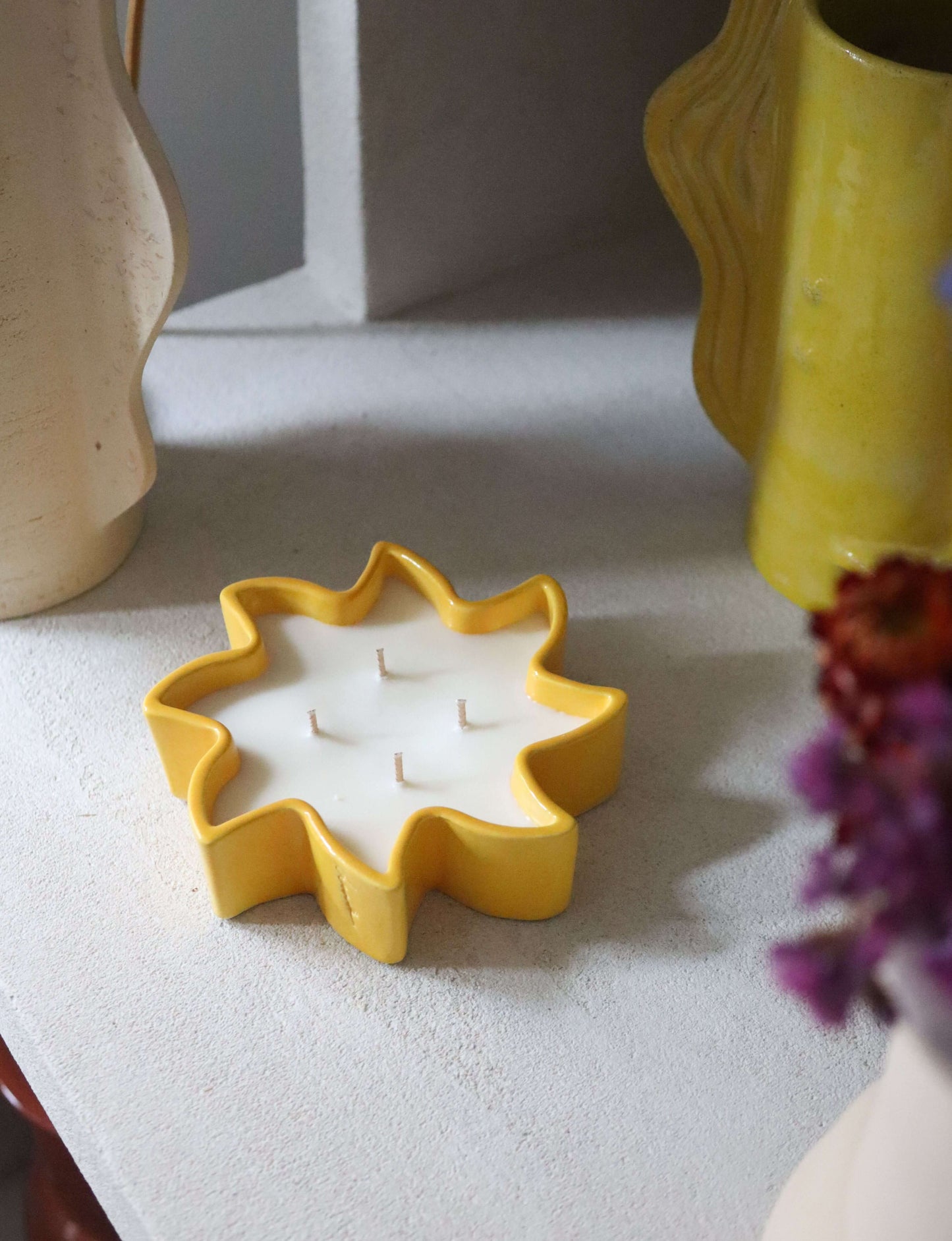 bougie marseille forme de soleil