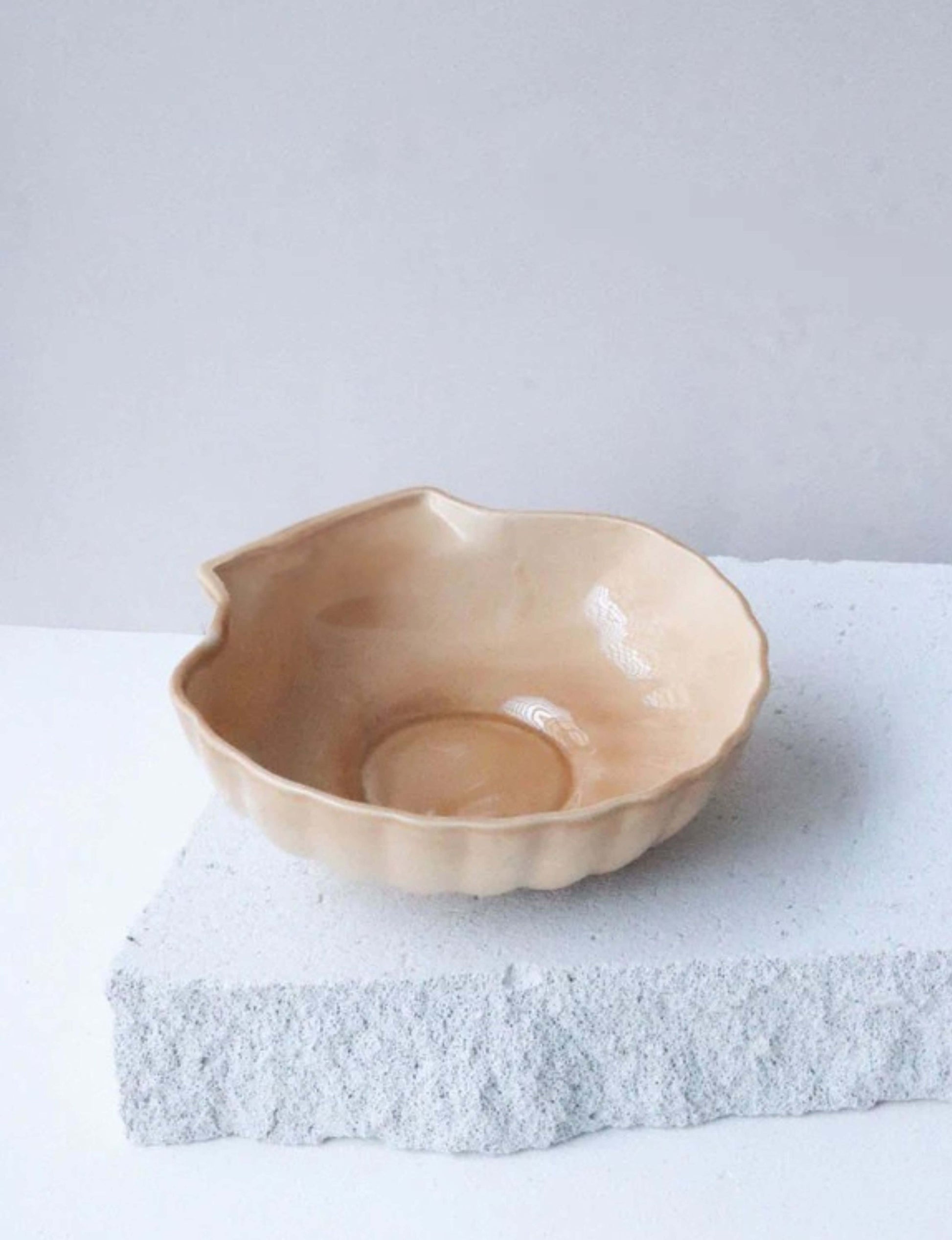 coupelle déco vide-poche coquillage céramique nude