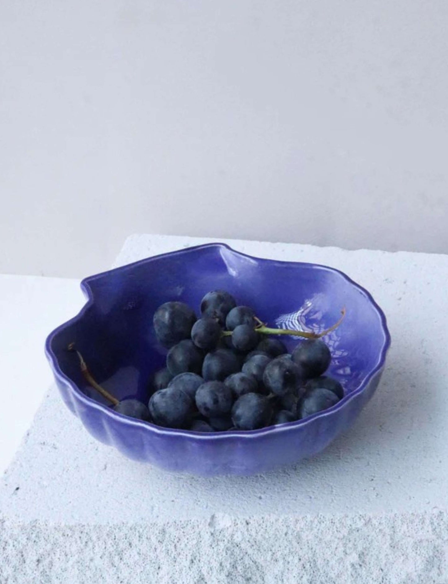 plat apéro en forme de coquillage bleu klein BEATA Marseille