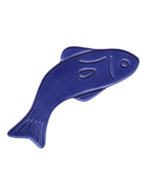 Poisson Céramique Mural Bleu Outremer
