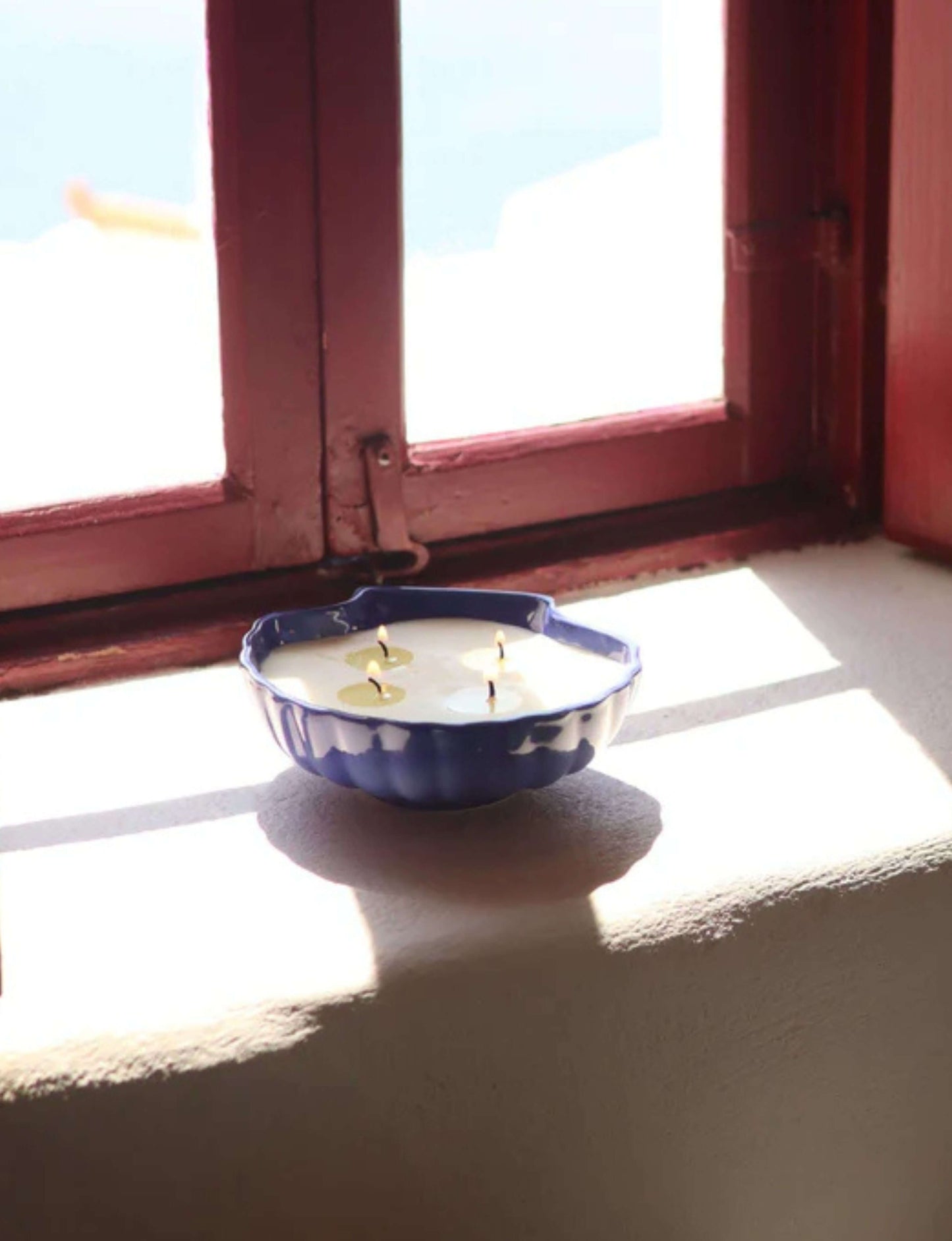 shell candle greece santorini