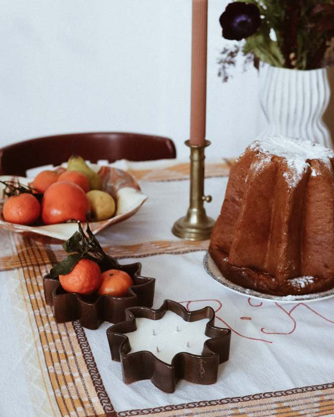 bougie soleil marron