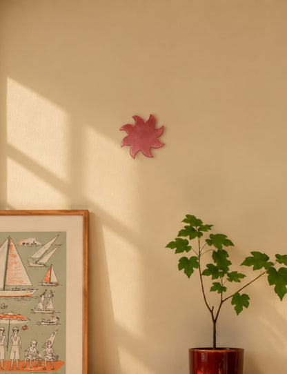 Soleil Décoratif Mural Rose Grenat