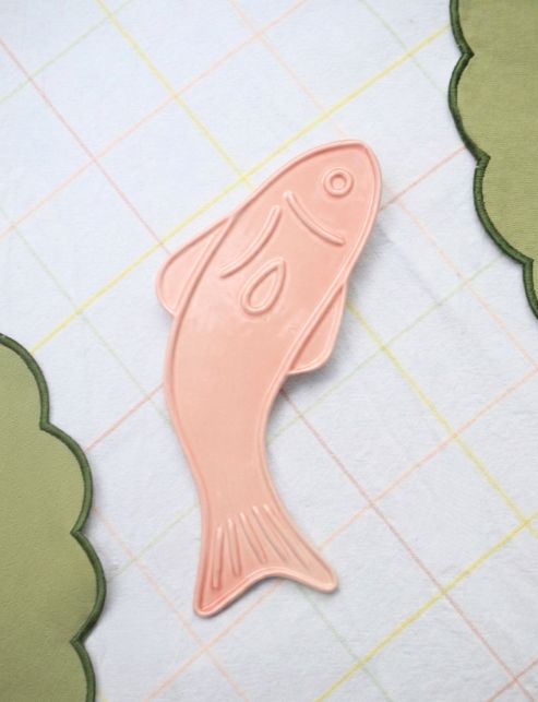 déco murale poisson mural rose