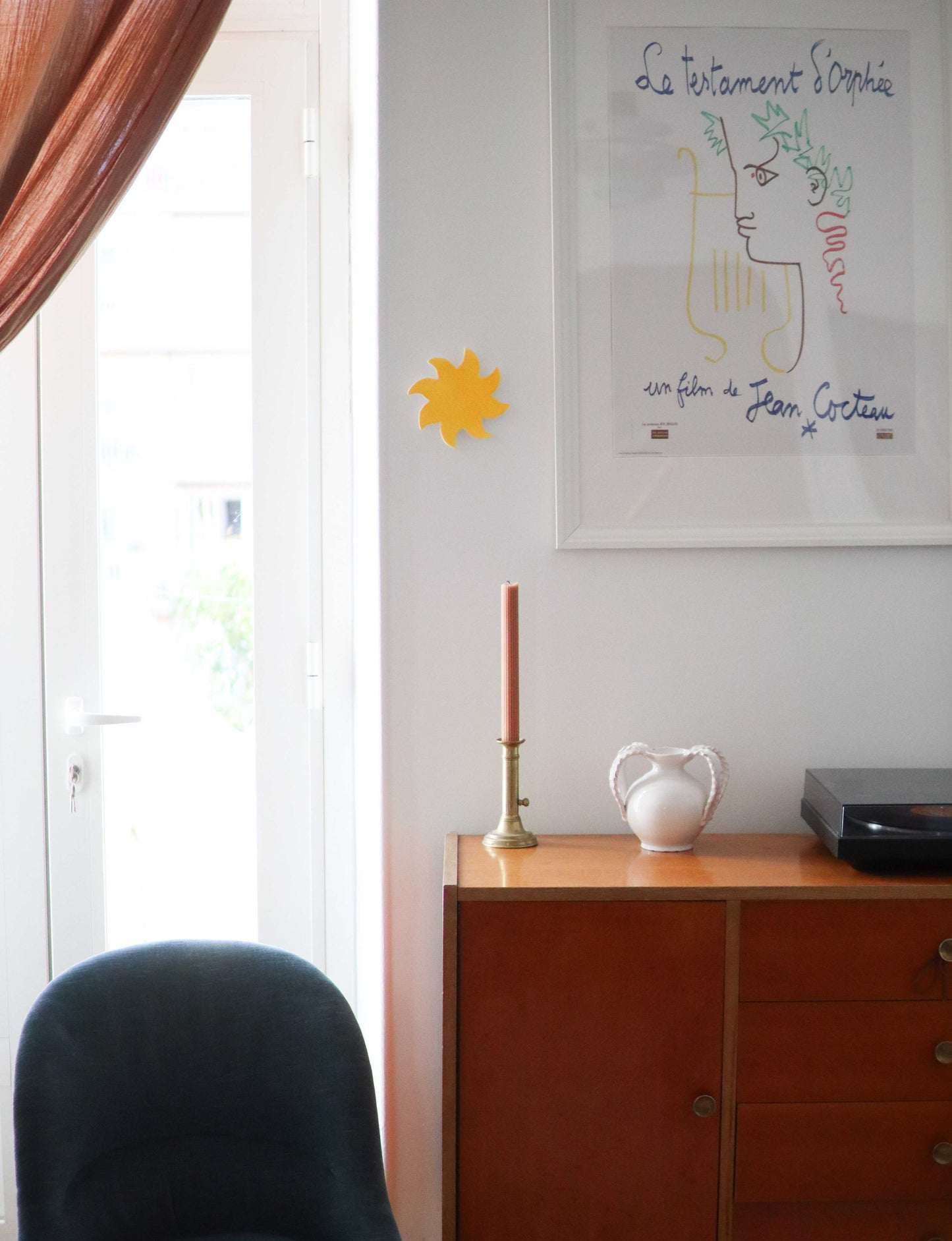 Soleil Décoratif Mural Jaune