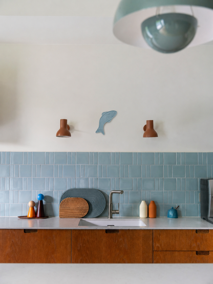 Poisson Céramique Mural Bleu Ardoise