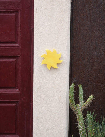 Soleil Décoratif Mural Jaune