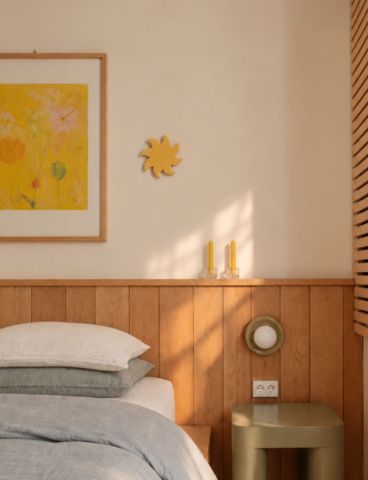 Soleil Décoratif Mural Jaune