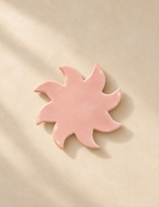 Soleil Décoratif Mural Rose Poudré