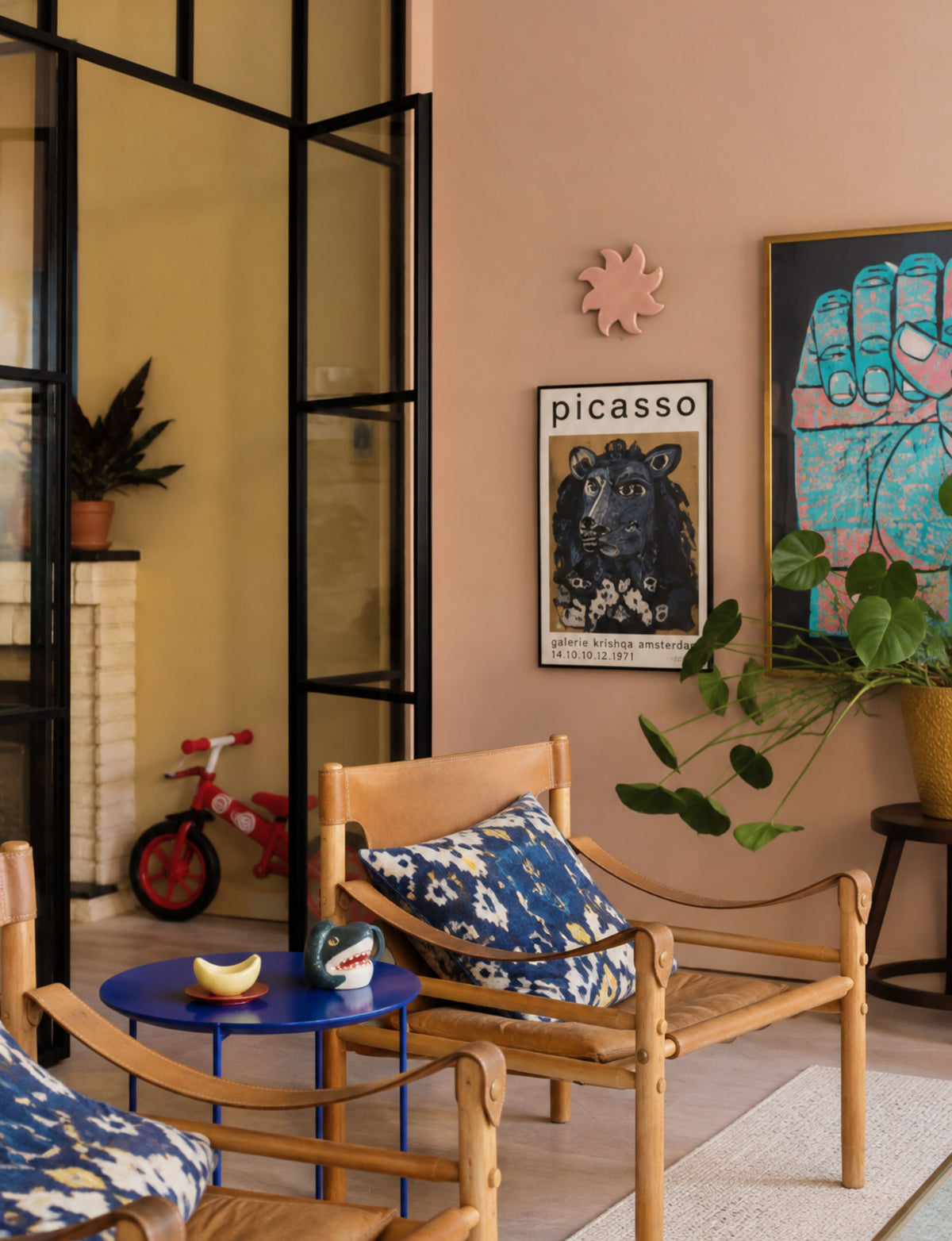 Soleil Décoratif Mural Rose Poudré