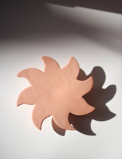 Soleil Décoratif Mural Terre Cuite Brute