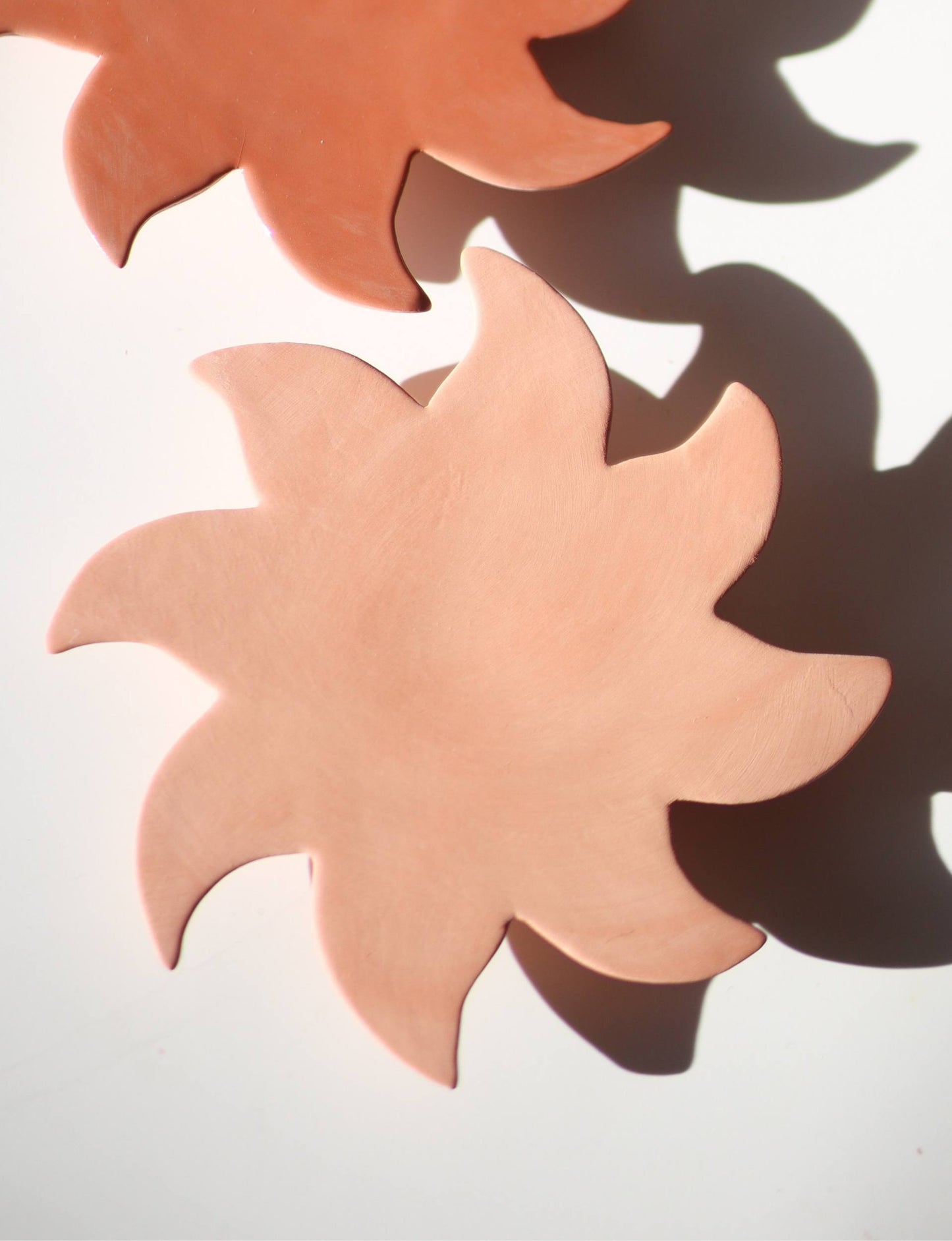 Soleil Décoratif Mural Terre Cuite Brute