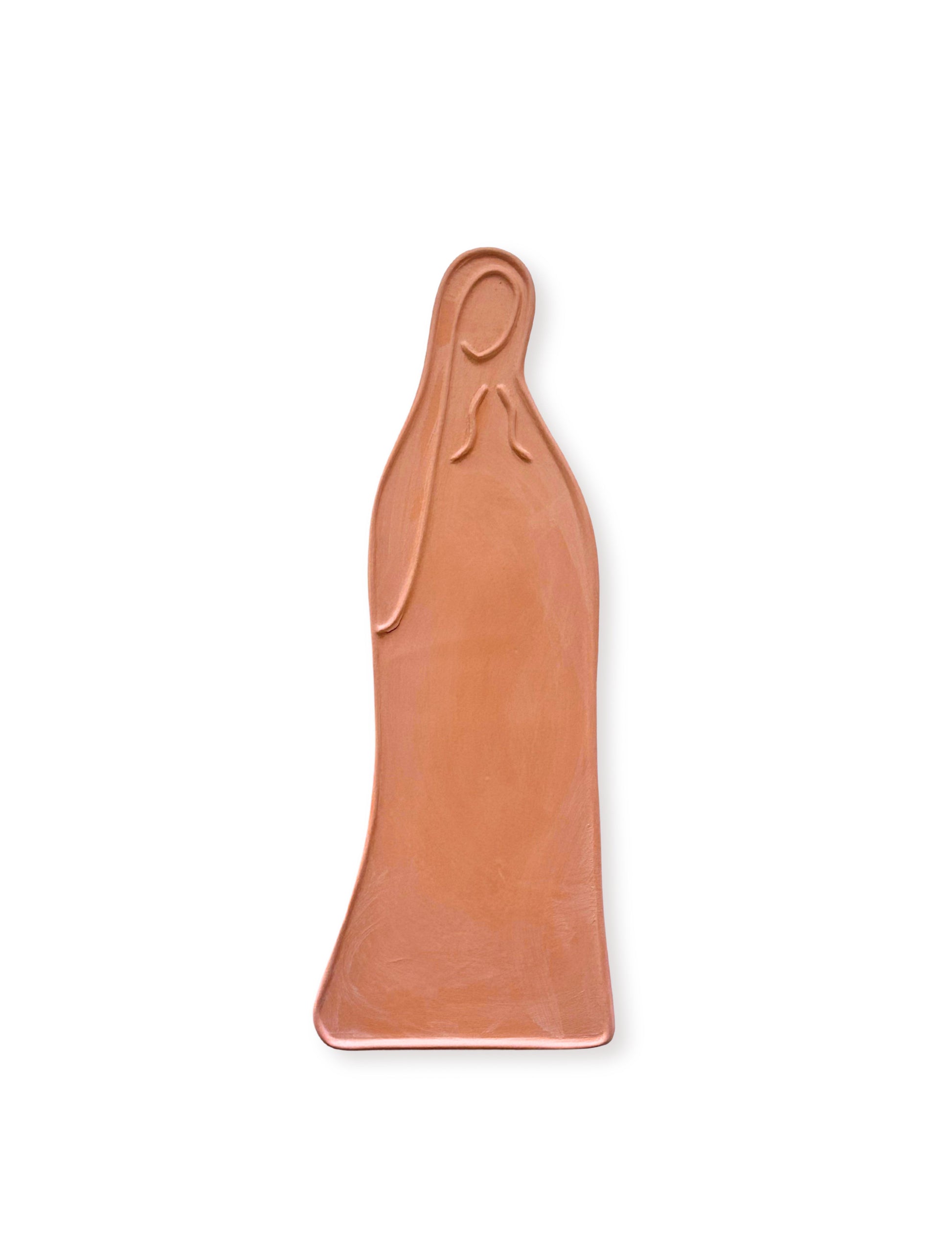 statue murale vierge marie terre cuite