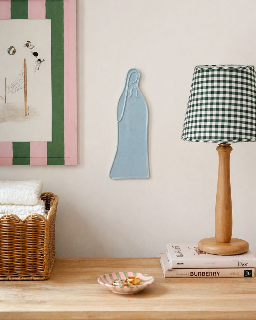 vierge bleu ardoise cadeau bapteme